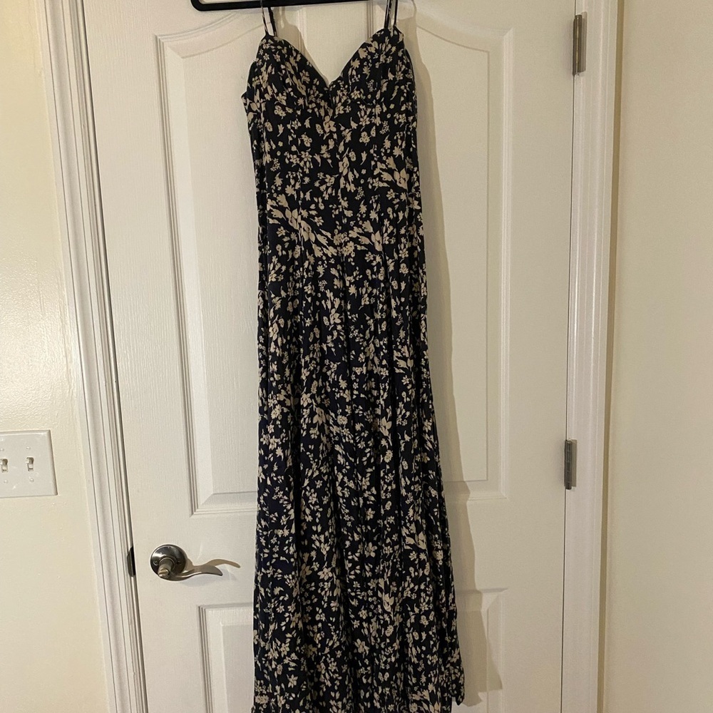 Free People | Under The Moonlight Dress | Navy and Cream | Size 0 - Picture 9 of 13